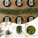 N&T NIETING 9FT Christmas Norfolk Pine Garland Real Touch Pine Artificial Garlands Faux Greenery Garland Winter Christmas Garland for Table Mantle Fireplace Indoor Outdoor Xmas Decorations (1 Pcs)