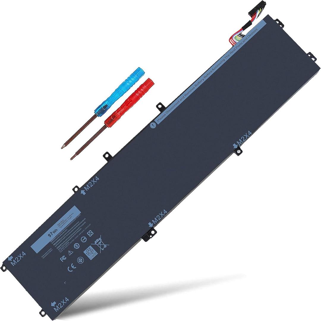6GTPY Battery 97WH for Dell XPS 15 9570 9560 7590 9550, Precision 5520 5510 5530, Vostro 7500 7590, M2X4 5XJ28 5D91C GPM03 1P6KD 4GVGH P56F P56F001 P56F002 [Not for Laptop with SDD/HDD]
