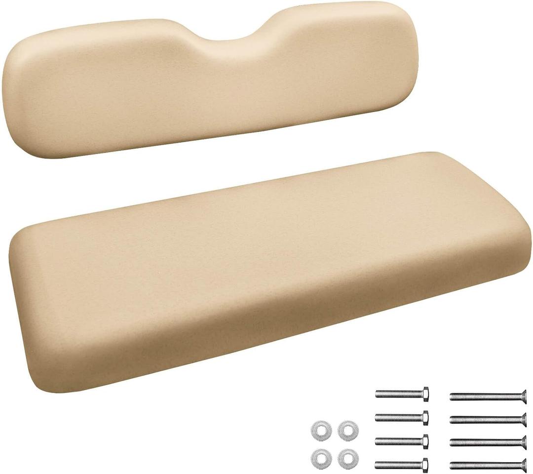 Universal Golf Cart Replacement Rear Seat for EZGO/Club Car/Yamaha Golf Cart Seats, Including Seat Cushion and Backrest Pad,Fit Flip Rear Seats