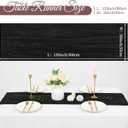 10 Pack Cheesecloth Table Runner 20 x 120 inch Long Boho Gauze Table Runners 10FT Semi Sheer Table Runner for Wedding Decor, Baby Shower, Birthday Party, Banquet (Black)