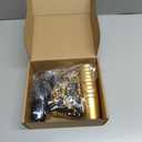 Sureio 24 Pcs 50th Birthday Party Favors Shot Glass Necklaces Cups Bulk for Women Men Guests, Plastic Gold and Black Shot Necklace Cups for Birthday Anniversary Supplies