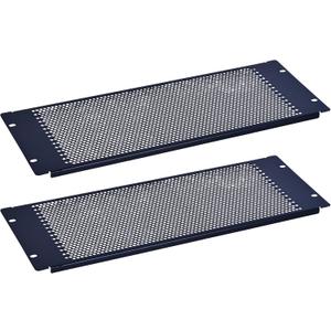 RackPath 4U Blank Rack Mount Panel Spacer with Venting for 19in Server Rack Enclosure or Network Cabinet  2 Pack, Black