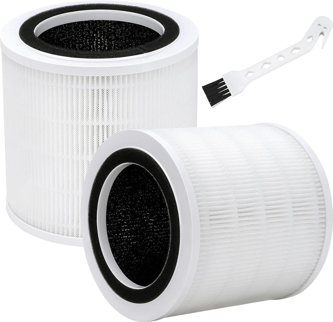 GoveeLife H7126 Mini Air Purifier Filter Replacement, 3-in-1 True HEPA(H13), 2 Pack