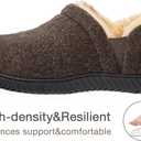 Zizor Men's Comfy Caterpillar Slippers Indoor Outdoor House Shoes, Warm Soft Knit Upper Fuzzy Fleece Lined Memory Foam Sole with Hard Bottom (Brown)