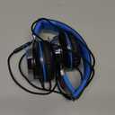 AILIHEN C8 Headphones Wired, On-Ear Kids Headphones with Microphone and Volume Control Foldable Corded Stereo 3.5mm Headset for School Teens Smartphones Chromebook Laptop Tablets Travel (Black Blue) (Medium)