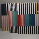 3pcs Abstract Stripes Canvas Wall Art Mid Century Modern Wall Decor Pictures Colorful Simple Line Posters Prints for Living Bedroom office Home Decoration Ready to Hang