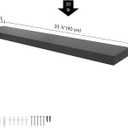 Ballucci Floating Shelf, 36" Wood Wall Shelf with Invisible Brackets for Bathroom, Living Room, Bedroom, Kitchen, Nursery, 6" Deep, Black, 36" - 1 Piece