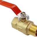 Brass 3/4" NPT Male to 3/4" NPT Female Shut-Off Ball Valve for Water Fuel Air