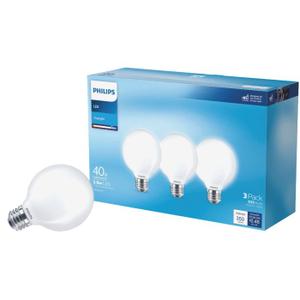 Philips G25 Medium LED Decorative Light Bulb 567420 3pk 40w G25 Led Dl Bulb