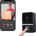 HDView Wireless Video Doorbell, Smart Night Vision Doorbell, Security Intelligent Visual Video Intercom, 2-Way Audio, USB Rechargeable, Doorbells for Home, Smart Home Device