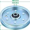 756-1229 Idler Pulley Replaces 756-3005 MTD 02005077 Cub Cadet 01004081 Toro 93-1622 7023966YP for Cub Cadet 50 Inch 1525, RZT50, RZT42, LT1024, Z Force 44, Z Force 48 Lawn Tractors