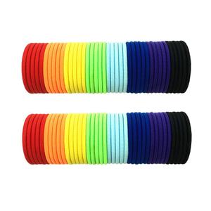 2 x Girls Strong Elastic Hair Ties Bands Women No Metal Braided Rubber Hair Bands Ouchless Hair Elastics Ties for Ponytail (8Multicolor 80PCS)
