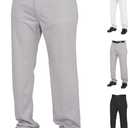 Rawlings Semi-Relaxed Full Length Baseball Pant, X-Small (Grey)