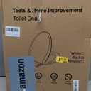 Black Toilet Seat Elongated, 18.5 x 14.2 Inch, Slow Close, Bottom-Mount Design, Fits 2-Piece Toilets, Durable & Easy to Install, PP Material Safe and Durable