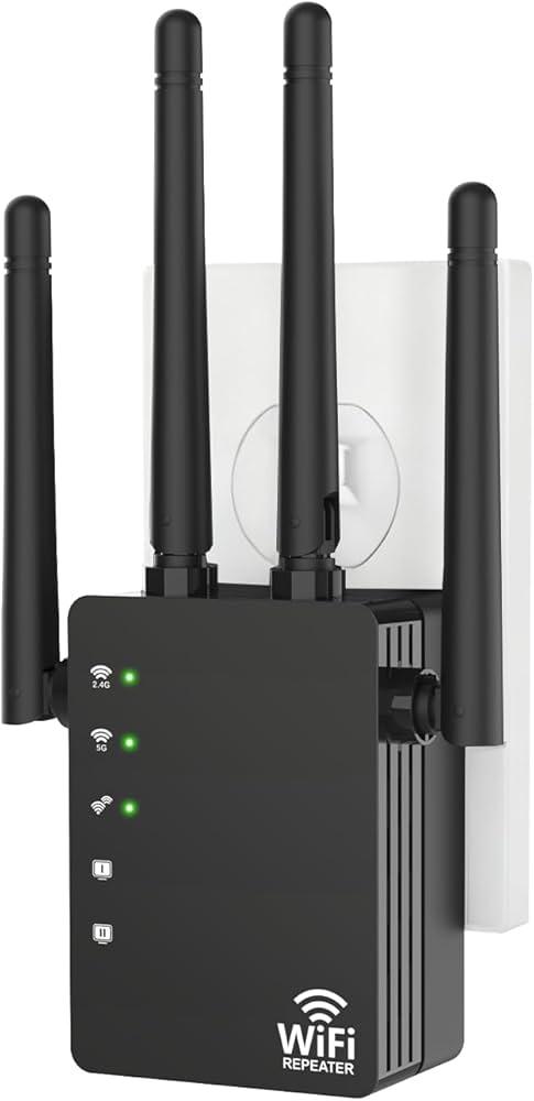 12880 Sq.Ft Range WiFi Extender Signal Booster Dual Band 5GHz/2.4GHz, 105Device Compatibility, Simple Installation, WiFi Extender