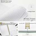 3 x Lined Journaling Notebook for Women, A5 Spiral Notebook with 100gsm Thick Paper, 70 Sheets / 140 Pages, Notebooks for Work, Journals, Notes, Bible Study, and Daily Use (A5 | 5.83" x 8.27", Sage Green)