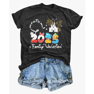 Magical Shirt Women 2025 Family Vacation T-Shirt Magic Kingdom Tshirt Cute Castle Graphic Tee Holiday Casual Short Sleeve Top Size M