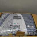 Madison Park Queen Quilt Set Lustrous Jacquard & Glitter Accent Coverlet Set for Queen Size Bed - All Season, Lightweight Queen Quilt Set, Shams, Decorative Pillow, Full/Queen Chevron Grey/Navy