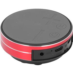 Bone Conduction Speaker, Bluetooth, AUX, Small Memory Card, Stereo, Water Proof, Intelligent Suction Cup Design, for Outdoor and Indoor Bathroom (Red)