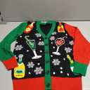 Tipsy Elves Women's Gaudy Garland Cardigan - Tacky Christmas Sweater with Ornaments Small