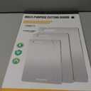 Titanium Cutting Boards Set of 3, 100% Pure Titanium Kitchen Cutting Board, Double-Sided Non-Toxic Cutting Board, Ideal for Slicing and Dicing Meats, Features Handle, Dishwasher Safe (Silver)