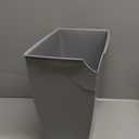 iDesign Small Plastic Bathroom Trash Can, Slim Rectangle Garbage Bin for Bedroom, Office, Dorm, Gray