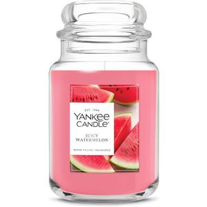 Yankee Candle Juicy Watermelon, Scented Candle, 22oz Large Jar with up to 150 Hour Burn Time, Giftable