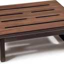 2BHOME Wooden Step Stool, 5.3" One Step Stool for Adults with Built-in Handle, Supports up to 550lbs, Durable & Non-Slip Bedside Stool for Bedroom, Kitchen, Bathroom or High Beds