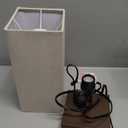 Touch Control Table Lamp Bedside 3 Way Dimmable Touch Desk Lamp Modern Nightstand Lamp with Square Fabric Lamp Shade Simple Night Light for Bedroom Living Room Office, Led Bulb Included