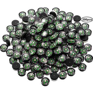 200 Pieces Button Compass Mini Black Survival Compass Oil Filled Compass for Camping Hiking Boating Touring
