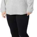 Amazon Essentials Women's Sweaters, Dressy Casual, Mid Gauge Stretch, Half Zip, Polo Collar (Grey Heather)