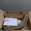 30 Fabric Rattan Chandelier Boho Hand Woven Coastal Pendant Light Adjustable Drum Large Pendant Lighting Fixtures for Dining Room Living Room Kitchen Hallway, Off-White, UL Listed