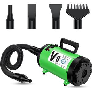 PetLife Professional 5.2HP Dog Dryer with Heater, high Velocity Dog Hair Dryer, Low Noise Grooming Blower for Dogs, Adjustable Pet Force Dryer for Home and Salon Use