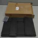 Wooden Desk Drawer Organizer, 9-Slot Office Organization and Storage Box, Adjustable Natural Wood Desktop Tray for Pens, Sticky Notes, and Small Accessories, Aesthetic Home Office Decor (12 x 9 In) (Black)