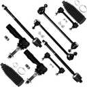 SCITOO 10pcs Outer Inner Tie Rod End w/Boot Sway Bar Link Kit for 2005-2007 for Ford Five Hundred Freestyle 2008-2009 for Ford Taurus Taurus X for Mercury Montego for Mercury Sable