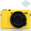 G7X / G7X Mark II Camera Silicone Case, Ultra Thin Lightweight Rubber Soft Silicone Case Bag Cover for Canon PowerShot G7X / G7X Mark II with Microfiber Cloth - Yellow