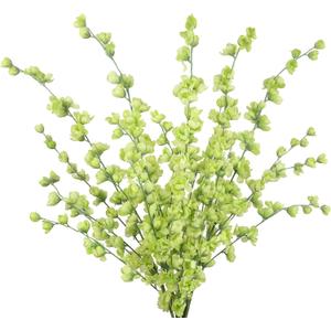 IPOPU Green Delphinium Artificial Flowers Bulk 5PCS Faux Snapdragon Stems 45.6in Tall Fake Silk Flowers for Floor Vase Table Centerpieces Wedding Garden Home Decor (Green)