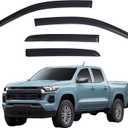 Window Visors Rain Guards fits 2023-2026 Colorado Crew Cab & GMC Canyon Crew Cab, Out-Channel Window Wind Deflectors Vent Shades Accessories, Dark Smoke 4 Pcs, 2024 2025
