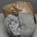 JOEJOY Small Dog Bed Cat Bed with Hooded Blanket, Cozy Cuddler Luxury Puppy Pet Bed, Donut Round Calming Anti-Anxiety Dog Burrow Cave Bed - Anti-Slip Bottom and Machine Washable 23 inch (Grey)