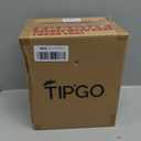 TIPGO Small Metal Trash Can, 2.1 Gallon Slim Trash Can for Bathroom, Wastebasket Garbage Bin for Bedroom, Office, Kitchen, Under Sink (White)