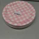 Polinook 48 Pcs Gingham Party Supplies Pink Paper Plates - 9 Inches Disposable Plaid Decorative Dinner Dessert Serving Plates - For Baby Shower Wedding Birthday Party