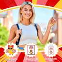 Kigeli 30 Set Cheer Duck Keychains Gift Bulk Cheerleading Team Gifts with You've Been Cheer Ducked Cards Organza Bags