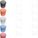 Yerliker 16 Pieces Hat Rack Wig Holder over The Door Baseball Hat Holder Wall Mounted Hanging Wig Organizer for Closet Display Storage Rack with 2 Hooks for Tie Scarf(White)