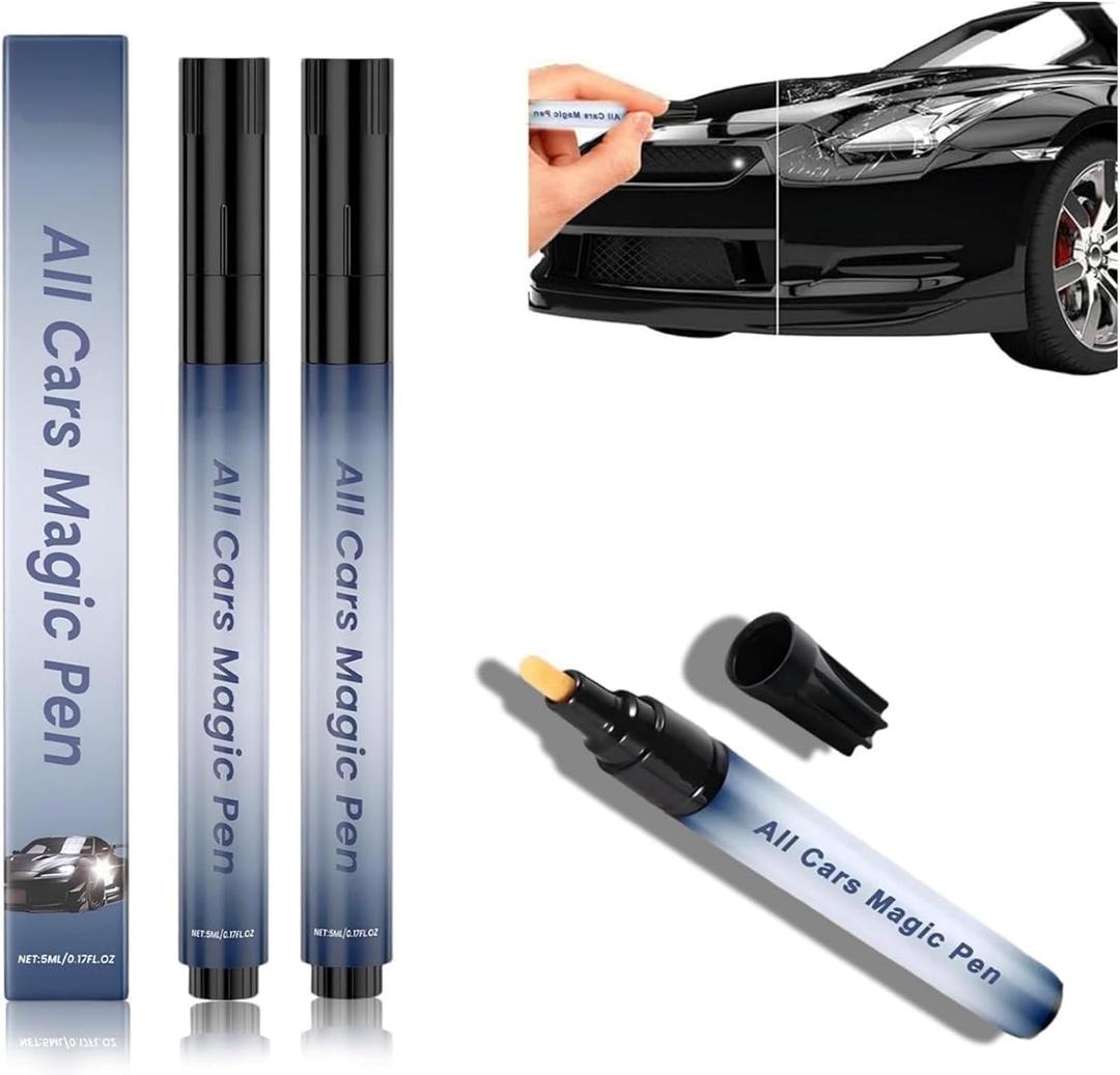Magic Car Scratch Removal Pen(2pcs), All Car Scratch Remover Pen, Car Scratch Remover Pen, Lightweight and Fast,Long-Lasting,Effective Performance