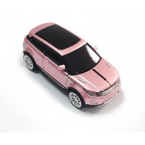 Wireless Car Mouse, Cool SUV Car Shaped Mice, 1600 DPI, 3D, 2.4Ghz, USB Receiver, Headlights with LED Blue Light, for Computer Laptop (L-Pink)
