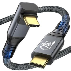 Certified Thunderbolt 4 Cable 6.6ft, Support 40Gbps/240W Charging/8K Display, Compatible with USB4,Flexible USB C to USB C Cord for iPhone 15 Pro MacBook Pro/Air Samsung Galaxy Steam Deck Switch eGPU