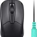 Perixx Perimice-209 P, Wired PS2 Mouse with 1000 DPI Resolution, Black, (10442)