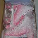 LKD Adjustable Roller Skates for Women & Men – Comfortable Quad Skates with Half-Size Adjustment, Velvet Lining, Reinforced Heel – Custom Color Options (Sizes 3-4)