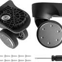 Luggage Wheels Replacement 2 Pack Heavy-Duty Suitcase Wheels with 5 Screw Holes,360° Smooth Rolling Spinner Casters for Luggage Repair(FW134-S)