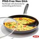 OXO 12 Non-Stick Every Day Frying Pan with Lid, BPA-Free Comfort Grip Silicone Handle, Dishwasher & Oven Safe, PFAS-Free Ceramic Skillet, Black